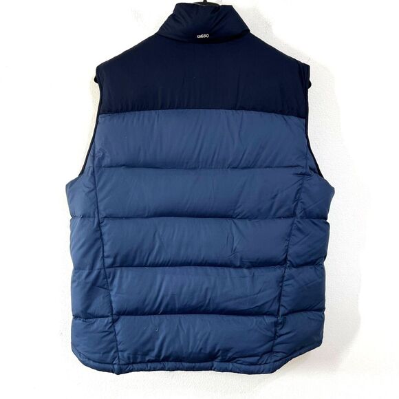 Eddie Bauer EB650 Mens XL Blue‎ Down Puffer Vest Outdoors Hiking Utility Commute - Picture 2 of 8